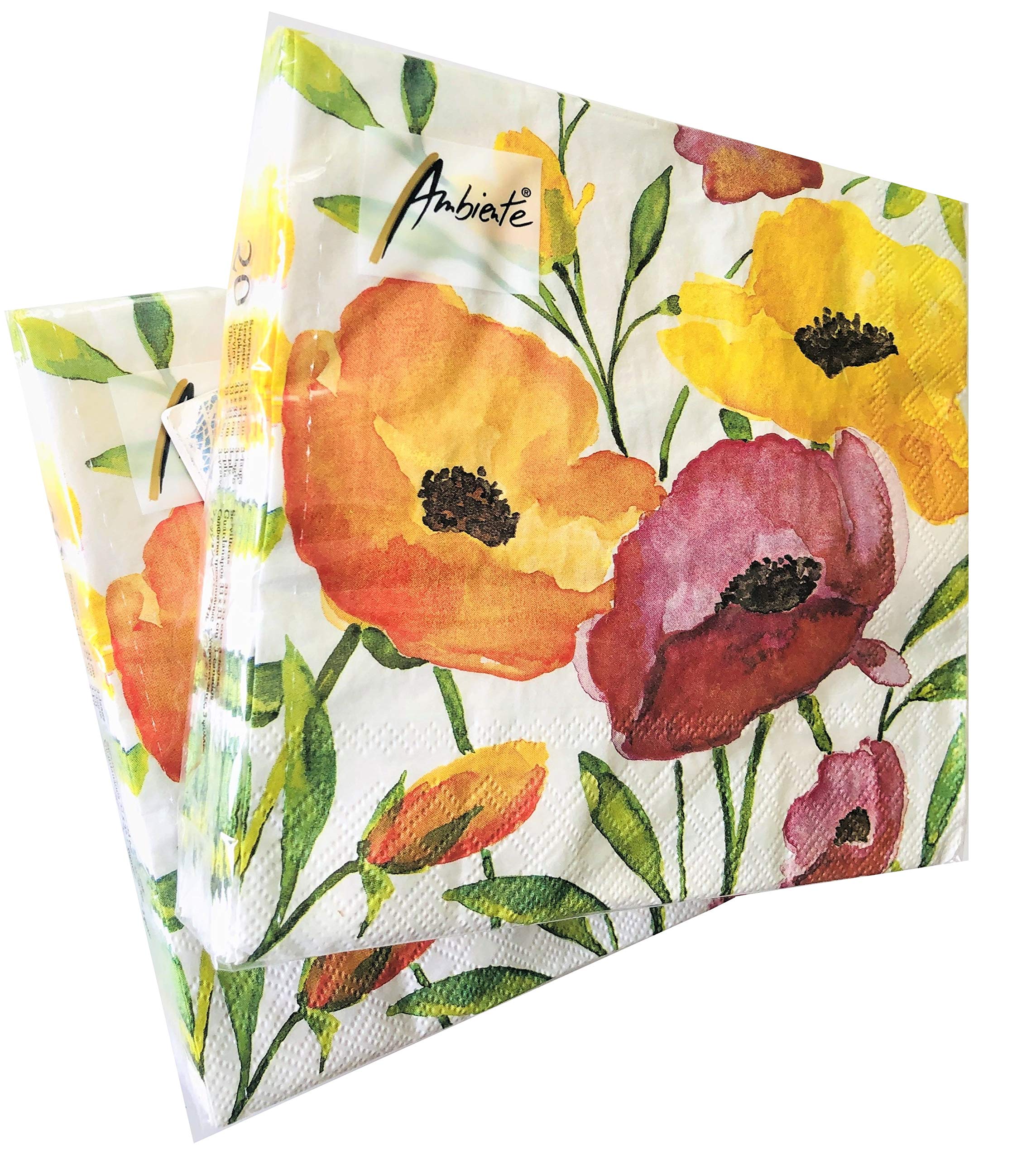 Amazon.com: AVEVER 20-ct 13x13 Decorative Napkins - Orange Poppy